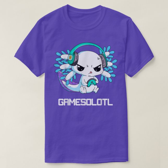 Camiseta Cute Axolotl Lover Gamesalotl Gaming Niños Axolotl (Diseño del anverso)