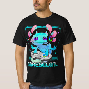 Camiseta Cute Axolotl Lover Gamesalotl Gaming Niños Axolotl