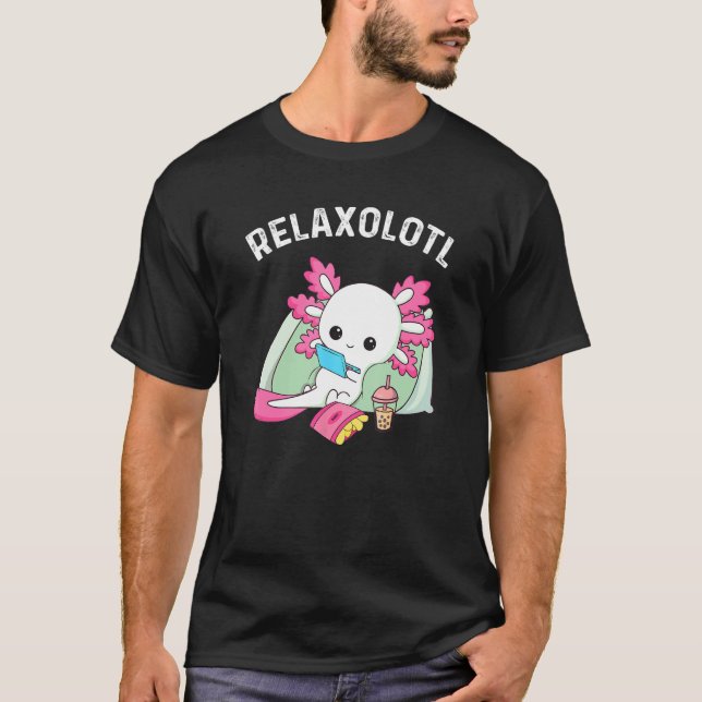 Camiseta Cute Axolotl Lover Mexican Salamander Relaxolotl (Anverso)