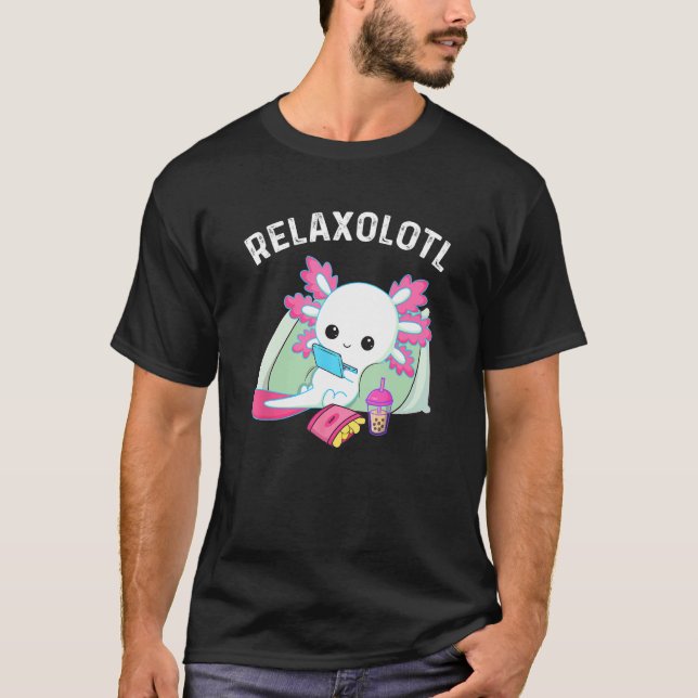 Camiseta Cute Axolotl Lover Mexican Salamander Relaxolotl_1 (Anverso)