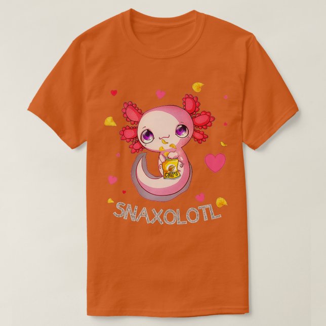 Camiseta Cute Axolotl Lover Snaxolotl  (75)  (Diseño del anverso)