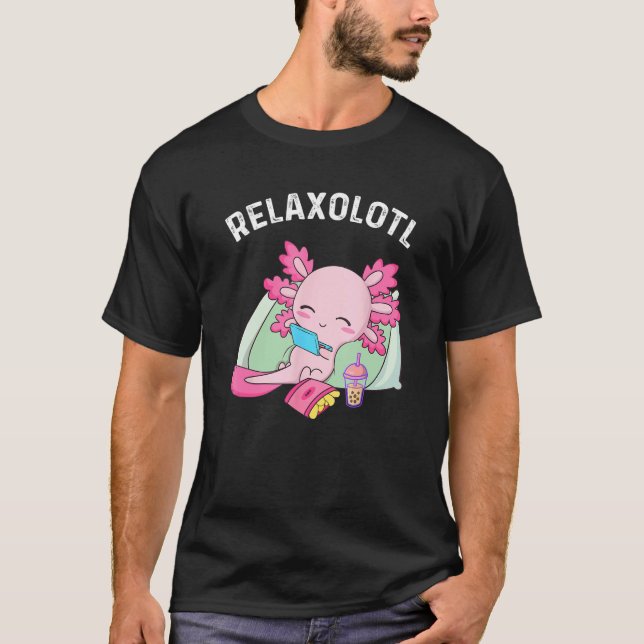 Camiseta Cute Axolotl  Mexican Salamander Relaxolotl 3 (Anverso)