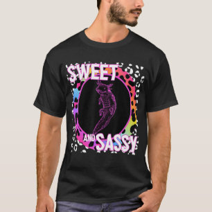 Camiseta Cute Axolotl Nostalgia de los años 90 Leopardo Arc