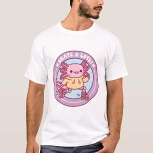 Camiseta Cute Axolotl Patinaje Sobre Ruedas Patina Un Lotl 