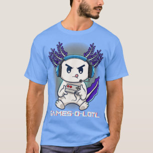 Camiseta Cute Axolotl Playing Console Video Games Axolotl G