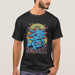 Camiseta Cute Axolotl Reproducción de videojuegos de consol