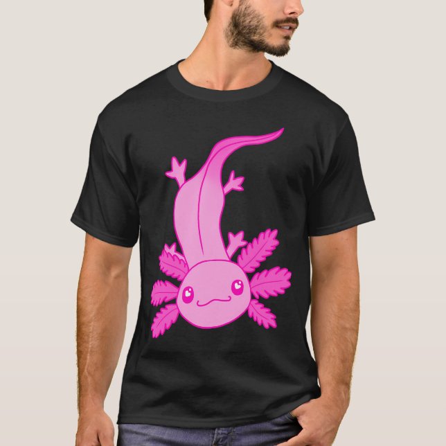 Camiseta Cute axolotl rosa (Anverso)