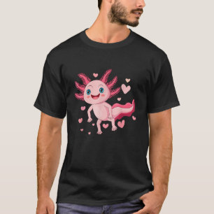 Camiseta Cute Axolotl Salamander Día de San Valentín de amo
