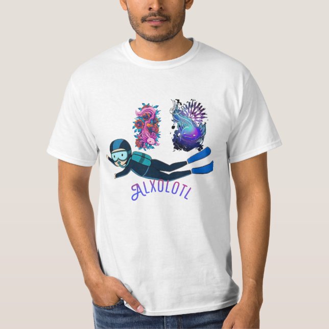 Camiseta Cute Axolotl-Shirt I Axolotl Preguntas Retro Funny (Anverso)
