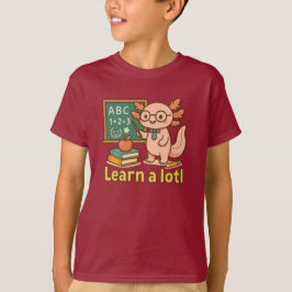 Camiseta Cute Axolotl Teacher T-Shirt | Learn a Lotl Kawaii