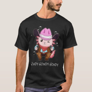 Camiseta Cute Axolotl Vaquera Hola Axolotl Anfibio