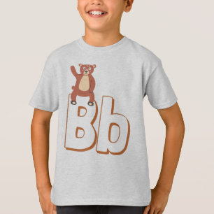 Camiseta Cute B Para Oso - Niños ABCD Alfabeto Inglés