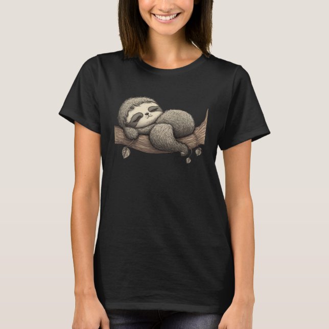 Camiseta Cute baby cute sleeping sloth child   1 (Anverso)