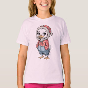 Camiseta Cute Baby Duck Florió Jean Jumpsuit para los niños