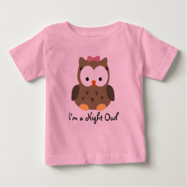 Camiseta Cute Baby Girl Night Owl