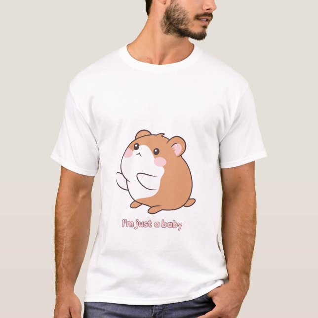 Camiseta Cute Baby Hamster – “I’m Just a Baby” Funny Kawaii (Anverso)