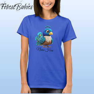 Camiseta Cute Baby Peacock Pájaro Whimsical Personalizado G