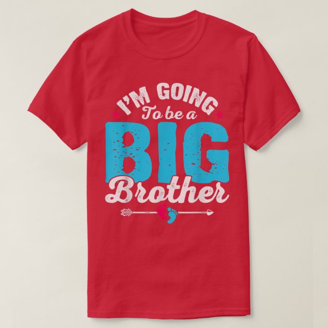Camiseta Cute Baby Pregnancy Promoted Big Bro Soon To Be Br (Diseño del anverso)