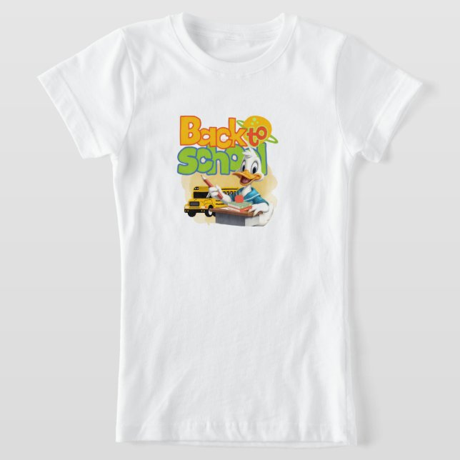 Camiseta Cute Back to School Duck T-Shirt – Fun Cartoon  (Distribución)
