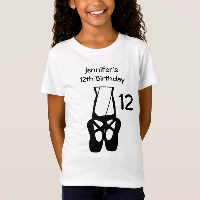 Camiseta Cute Ballet Bailarina Piernas y Zapatillas Cumplea (Anverso)