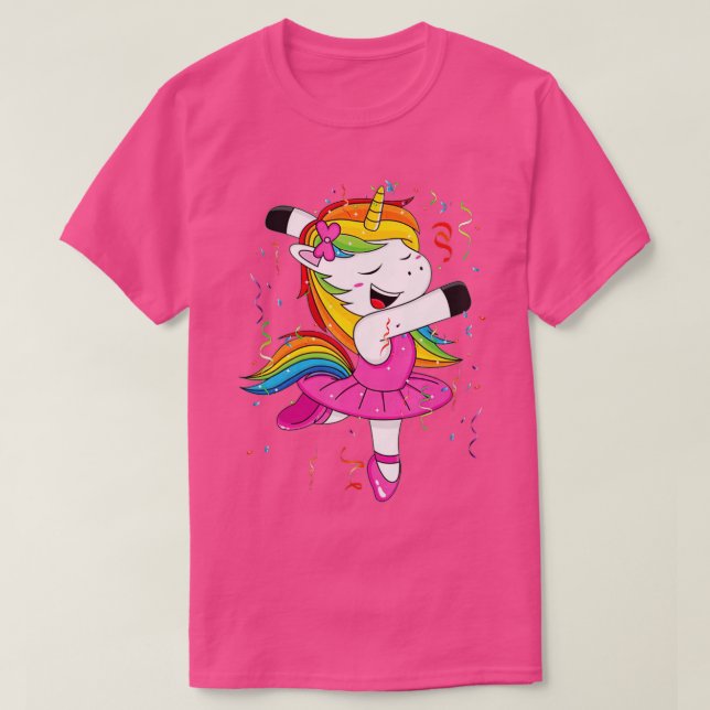 Camiseta Cute Ballet Dancer Unicorn Dancing Fan Ballerina G (Diseño del anverso)