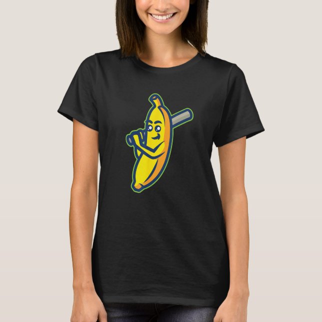 Camiseta Cute Bananas Holding Baseball Bat For Baseball (Anverso)