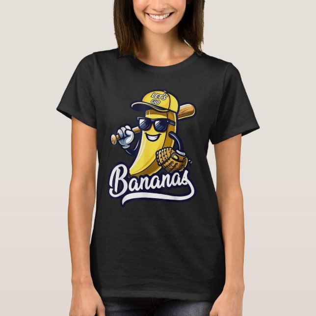 Camiseta Cute Bananas Orgulloso Nombre Gráfico Bananas Atra (Anverso)