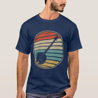 Camiseta Cute Banjo Sol Retro Vintage 70S 80S Bluegrass Ima
