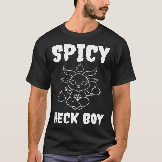 Camiseta Cute Baphomet Horned Sabbatic Goat Spicy Heck Boy (Anverso)