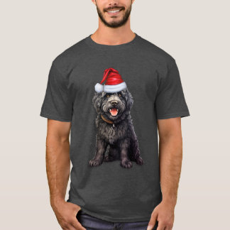 Camiseta Cute Barbet Black Dog Lover Funny Navidades