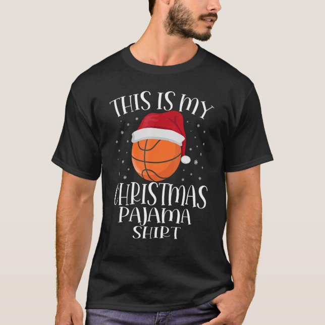 Camiseta Cute Basketball Christmas  This is my Christmas Pa (Anverso)