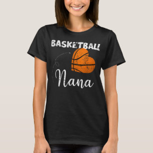 Camiseta Cute Basketball Heart Basketball Nana T-Shirt