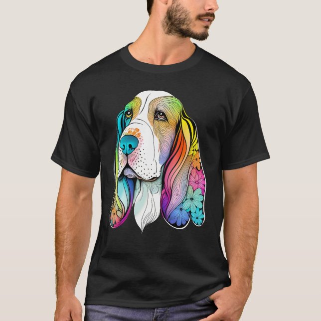 Camiseta Cute Basset Hound Dog on Basset Hound (Anverso)