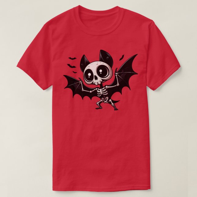 Camiseta Cute Bat Skeleton (Diseño del anverso)