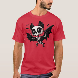 Camiseta Cute Bat Skeleton