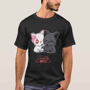 Camiseta Cute Bats Cudddling - Diseñado Por Cómic Bats Cuad