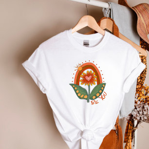Camiseta Cute Be You Floral Rainbow Modernidad Inespiritual