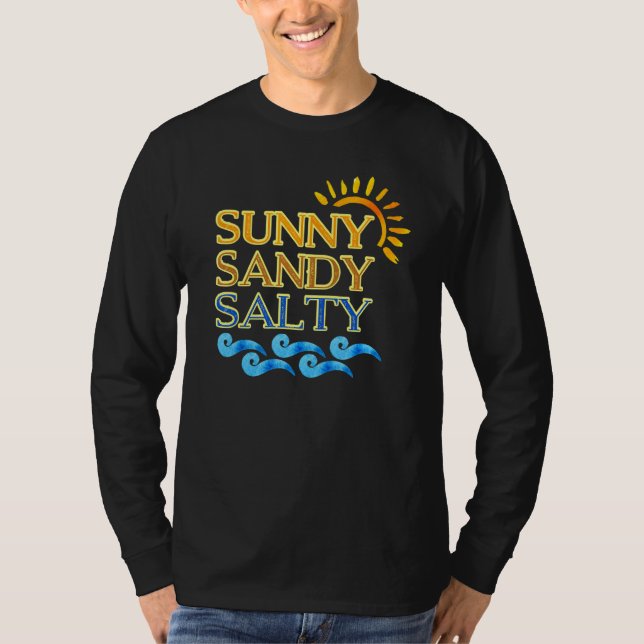 Camiseta Cute Beach Sunny Sandy Salty (Anverso)