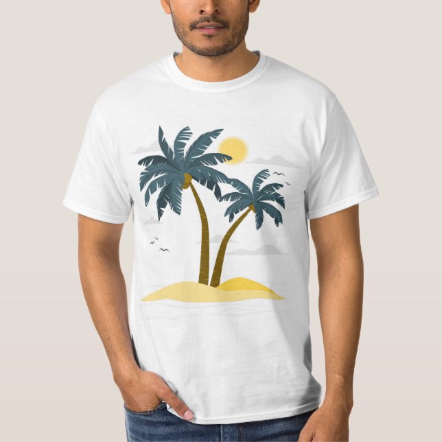 Camiseta Cute Beach Vacation Tropical Palm (Anverso)