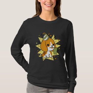 Camiseta Cute Beagle Bebé Celebración De Cumpleaños Dueño D