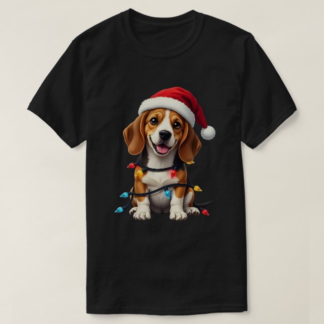 Camiseta Cute Beagle Christmas Santa Pet Dog Lover  (Diseño del anverso)