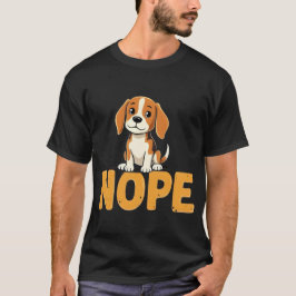 Camiseta Cute Beagle Nope Funny Lazy Dog Design