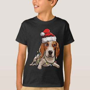 Camiseta Cute Beagle Santa Christmas Tree Enfoca Navidad