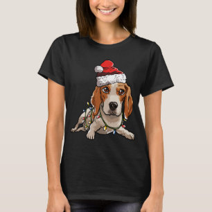 Camiseta Cute Beagle Santa Christmas Tree Enfoca Navidad