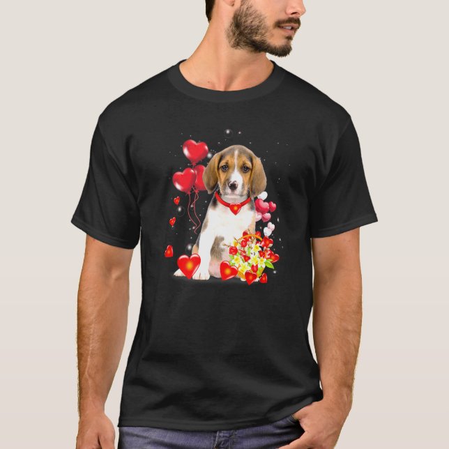 Camiseta Cute Beagles Día de San Valentín Dog Valentine (Anverso)