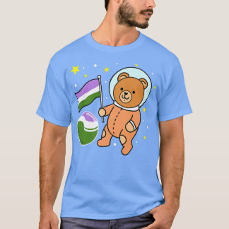 Camiseta Cute Bear Astronaut Genderqueer Pride 