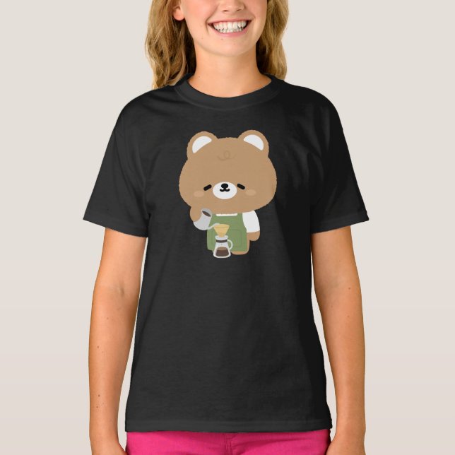 Camiseta Cute Bear Barista (Anverso)
