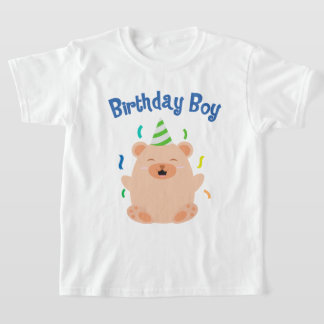 Camiseta Cute Bear Birday Boy