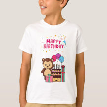 Cute Bear Birthday Celebration - Adorable Cartoon 