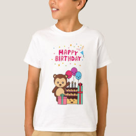 Camiseta Cute Bear Birthday Celebration - Adorable Cartoon 
